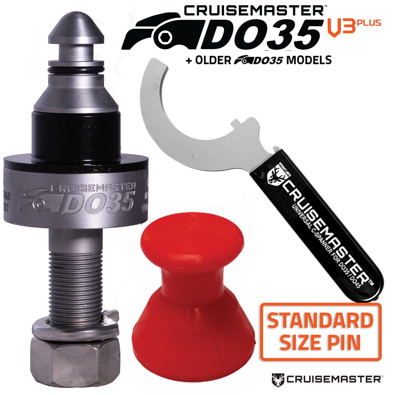 Cruise Master TOW PIN - DO35 KIT - STANDARD (7/8" - 22MM SHANK) | QIKAZZ 4x4 & Camping