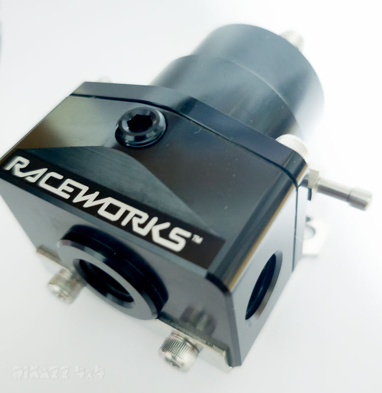 Raceworks Fuel Pressure Regulator 3 Port 40-75PSI (2.75-5.2Bar) suits M57N2 with fittings | Raceworks