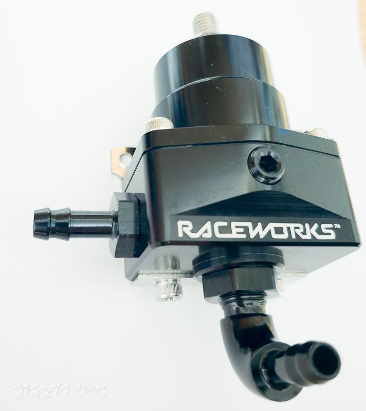 Raceworks Fuel Pressure Regulator 3 Port 40-75PSI (2.75-5.2Bar) suits M57N2 with fittings