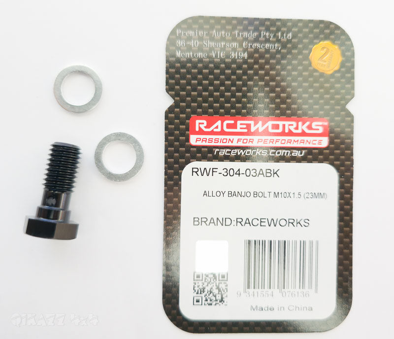 Raceworks Aluminium Banjo Bolt M10x1.5 23mm