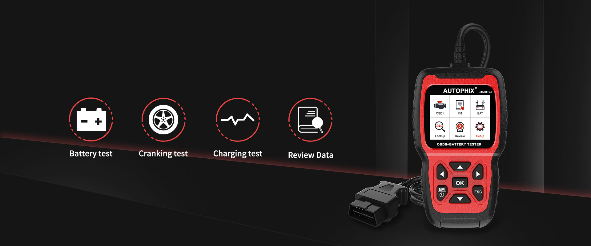 Autophix BT500 Pro OBD code reader & battery tester | Autophix