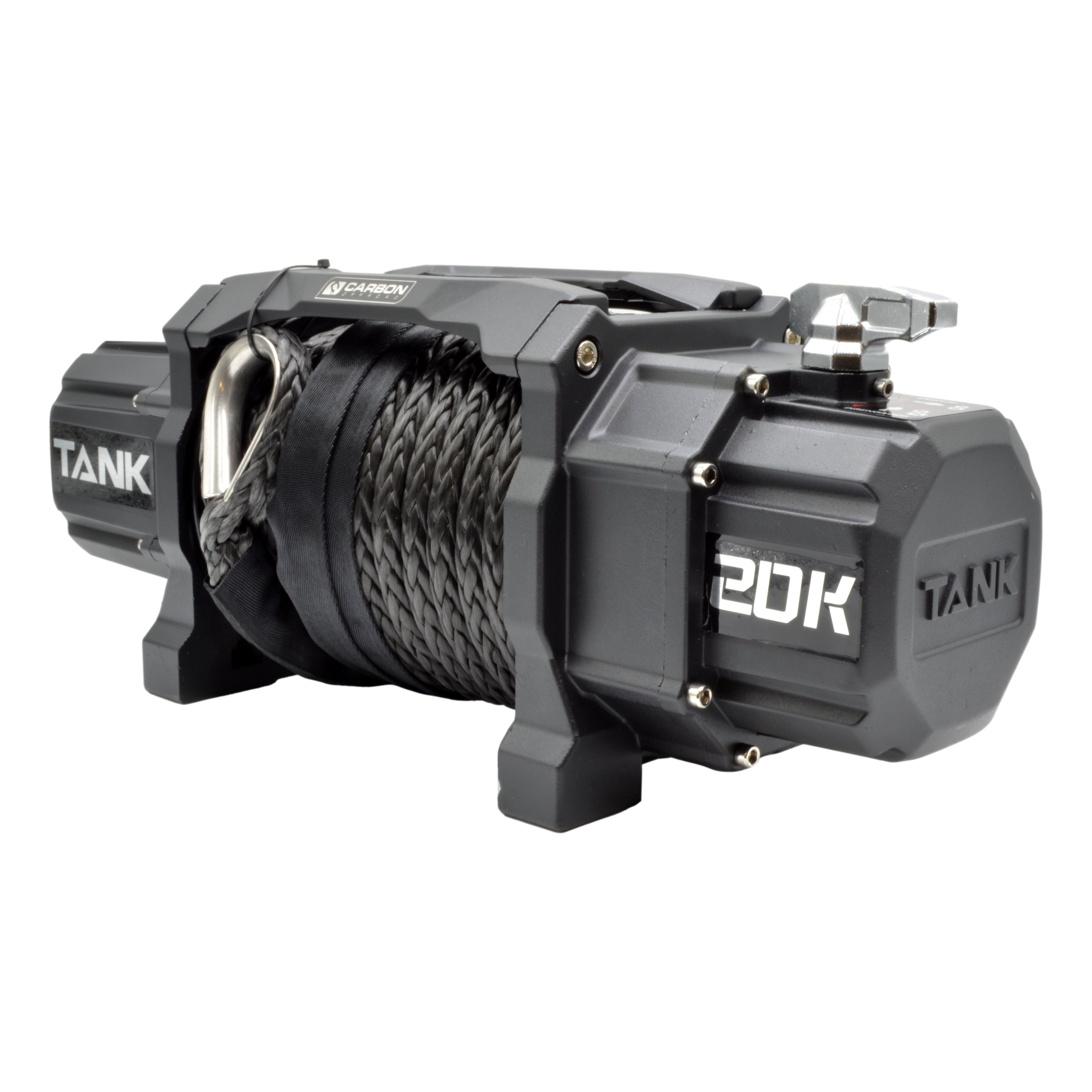 Carbon TANK - 20000lb Winch 12V No Hook | Carbon Offroad