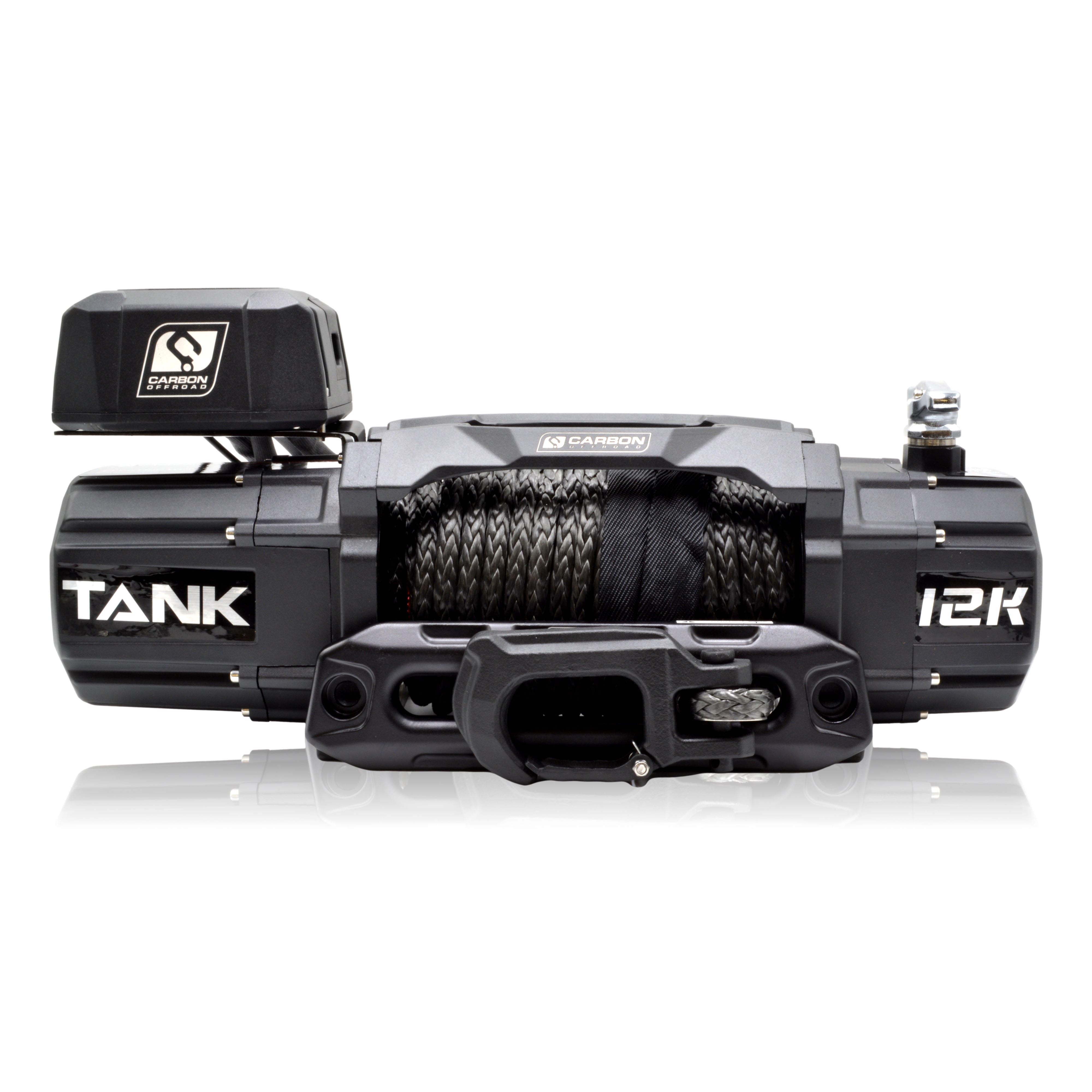 Carbon TANK - 12000lb Winch 12V No Hook | Carbon Offroad