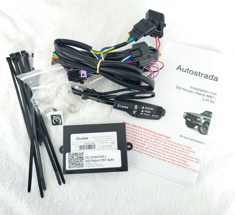 Autostrada E-Cruise Cruise Control Kit for Nissan Patrol GQ Y60 with M57 Engine inc LH Stalk Switch - ZD30CR Pedal