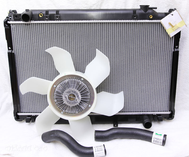 Adrad Alloy / Plastic Radiator for Toyota Landcruiser 80 Series Manual Diesel 90-98 HDJ80, HDJ81, HDJ82 + QIKAZZ Ultimate Fan