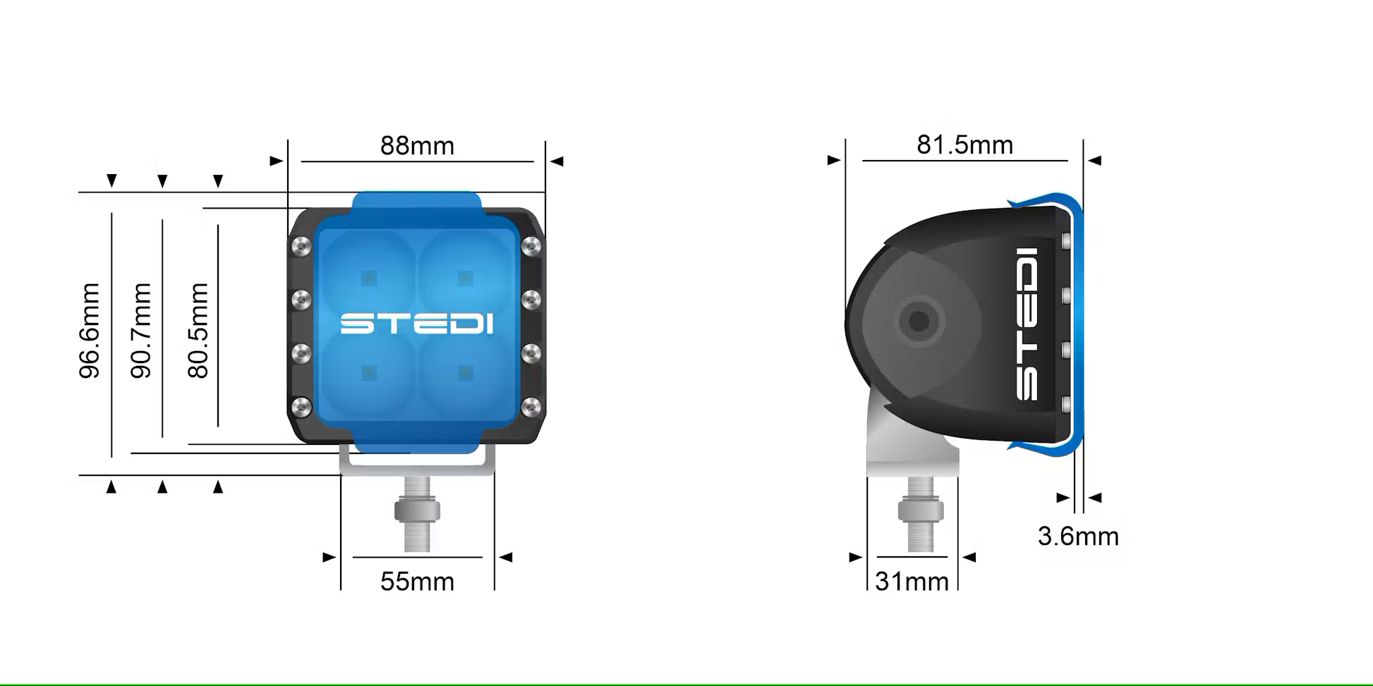 Stedi C-4 Black Edition LED Light Cube | Spot | Stedi