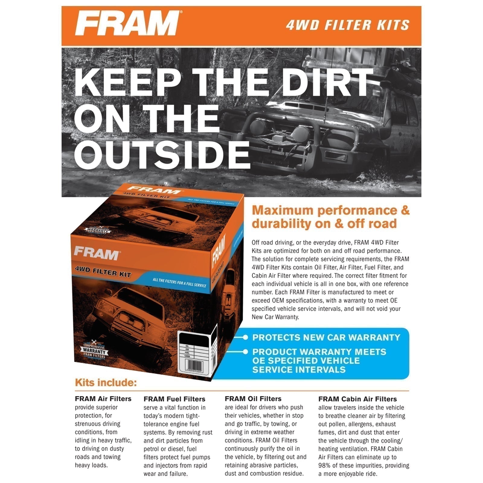 FRAM 4wd Filter Kit for Isuzu D-Max & MU-X | FRAM